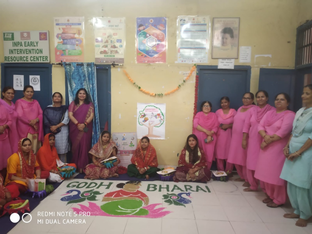Community based event organized for pregnant women at Bapu Dham Anganwadi Centre